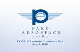 FY2021 Q1 Investor Conference Call July 9, 2020