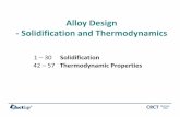 Alloy Design - Solidification and Thermodynamics