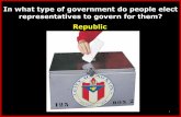 In what type of government do people elect representatives ...