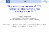 First preliminary results of CTR measurement in AWAKE runs ...