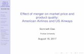 Effect of merger on market price and product quality ...
