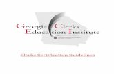 Clerks Certification Guidelines