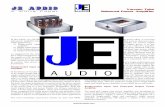 JE Audio Vacuum Tube A White Paper Balanced Power Amplifier