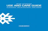 WINE STORAGE USE AND CARE GUIDE