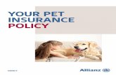 YOUR PET INSURANCE POLICY - Allianz