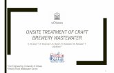Onsite treatment of craft brewery wastewater