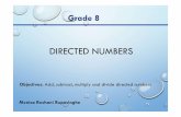 8. Directed Numbers