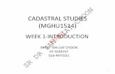 CADASTRAL STUDIES (MGHU1514) SR DR TAN LIAT CHOON