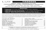 TX500Ua ENG Manual - LUX Products