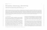 Modular Ontology Modeling