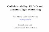 Colloid stability, DLVO and dynamic light scattering