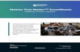 Metrics That MatterTM SmartSheets