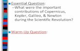 Essential Question: What were the important contributions ...