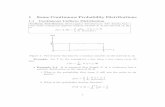 1 Some Continuous Probability Distributions