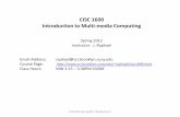 CISC 1600 Introduction to Multi-media Computing