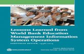 Lessons Learned from World Bank Education Management ...