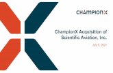 ChampionX Acquisition of Scientific Aviation, Inc.