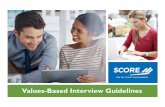 Values-Based Interview Guidelines - SCORE