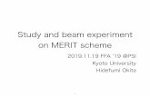 Study and beam experiment on MERIT scheme
