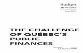 The challenge of quÉbec’s finances