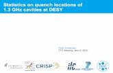 Statistics on quench locations of 1.3 GHz cavities at DESY