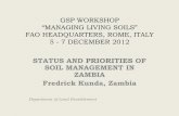 STATUS AND PRIORITIES OF SOIL MANAGEMENT IN ZAMBIA ...