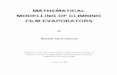 MATHEMATICAL MODELLING OF CLIMBING FILM EVAPORATORS