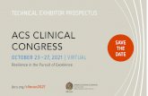 Technical Exhibitor Prospectus 2021 Clinical Congress