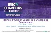 Being a Physician Leader in a Challenging Environment