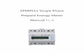 SPM9511 Single Phase Prepaid Energy Meter Manual V1