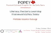 Literacy, The Early Learning Framework & Play Today