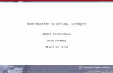 Introduction to unitary t-designs