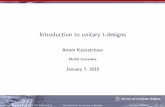 Introduction to unitary t-designs - McGill University