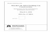 Marsh Lab ADA Parking Lot Project Manual - Montana