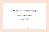 SAP SuccessFactors Usage Team Members