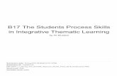 in Integrative Thematic Learning B17 The Students Process ...