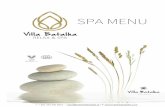 SPA MENU - Homepage - Hotel Villa Batalha Clean and safe