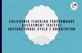 CALIFORNIA TEACHING PERFORMANCE ASSESSMENT (CALTPA ...