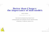 Better than Chance: the importance of null models