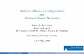 Distinct difference configurations and Wireless Sensor Networks