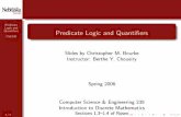 Predicate Logic and Quantifiers