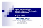 GENI Experimental Infrastructure â€“ Wireless & Sensor Networks
