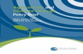 Agriculture and Climate Change - Policy Brief