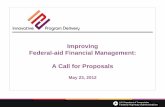 Improving Federal-aid Financial Management: A Call for Proposals