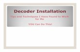Decoder Installation