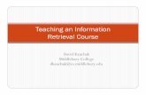 Teaching an Information Retrieval Course