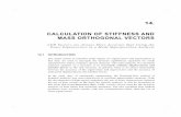 CALCULATION OF STIFFNESS AND MASS ORTHOGONAL VECTORS