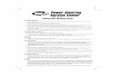 Power Steering Service Center Operating Instructions