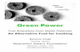 An Alternative Fuel for Cooking
