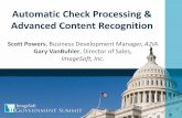 Automatic Check Processing & Advanced Content Recognition